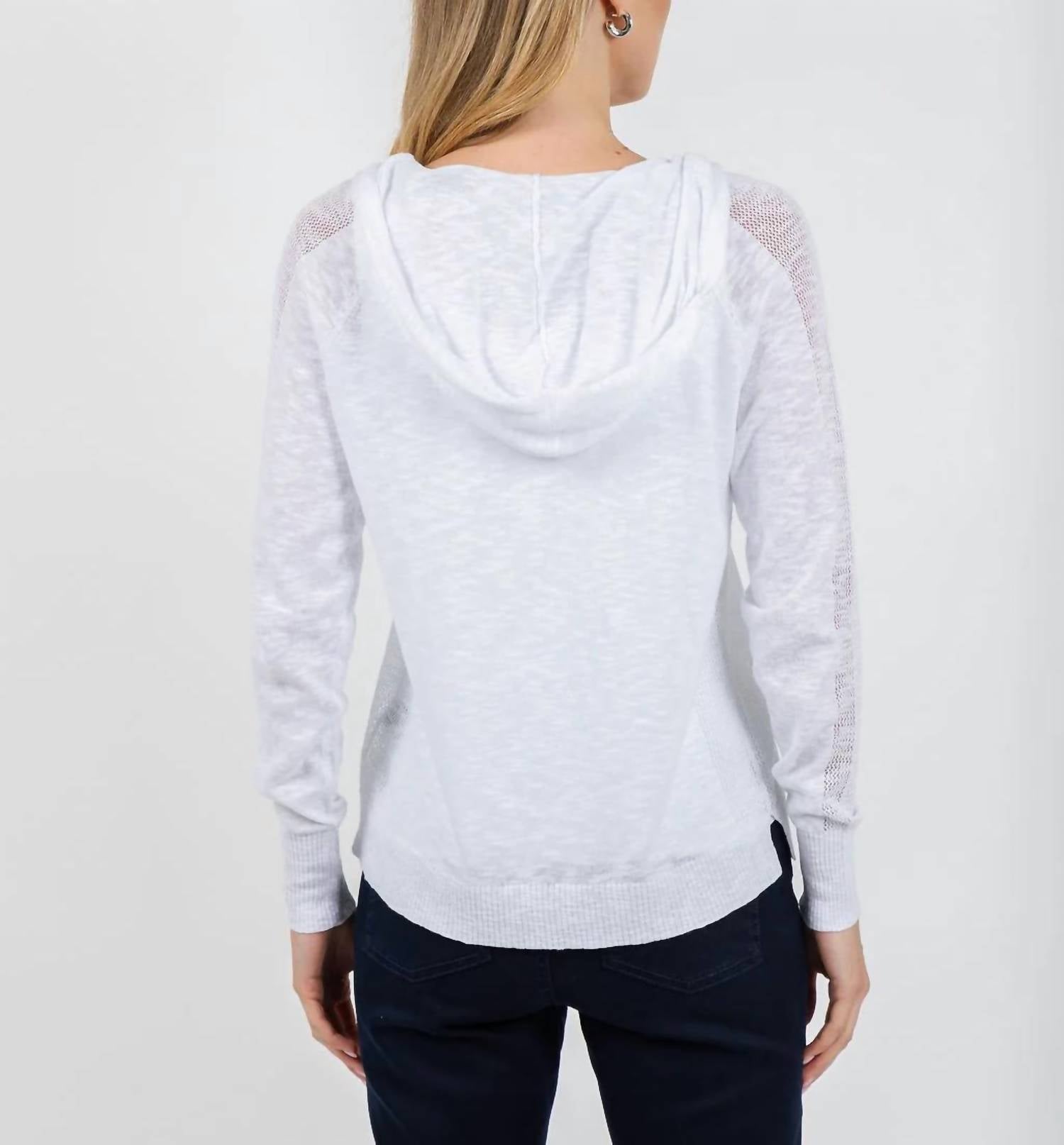 Elliott Lauren - Boardwalk Hoodie Sweater With Mesh Detail
