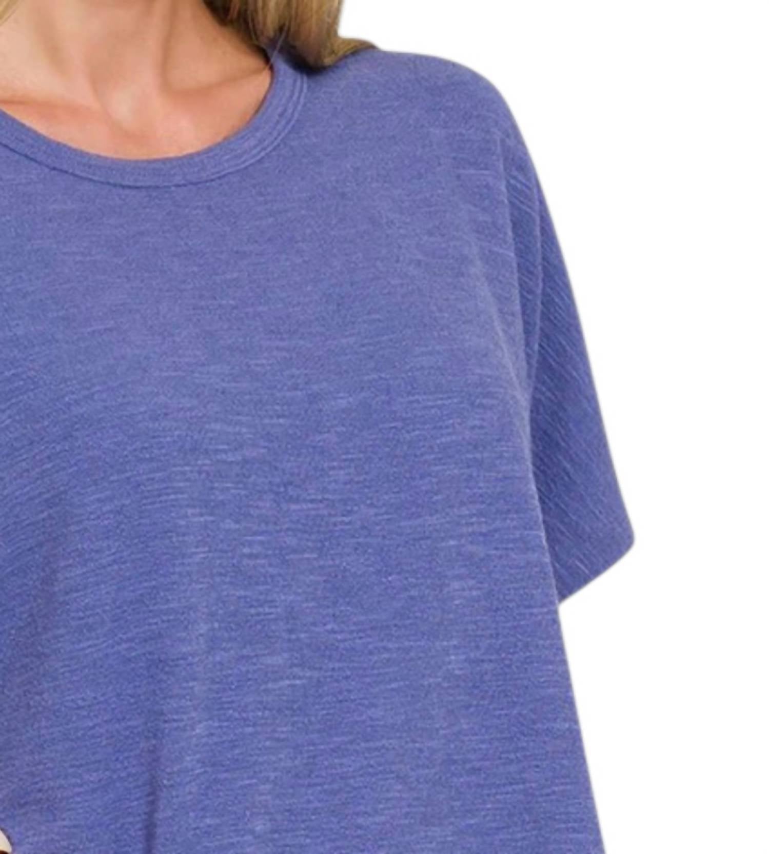 Zenana - Oversized Slub Tee