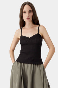 Cordera - Cotton And Silk Ribbed Tank Top