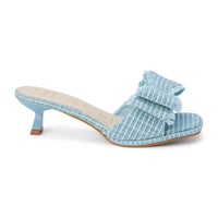 Beach by Matisse Women's Penelope Square Toe Kitten Heel Pumps in powder blue - women's sandal