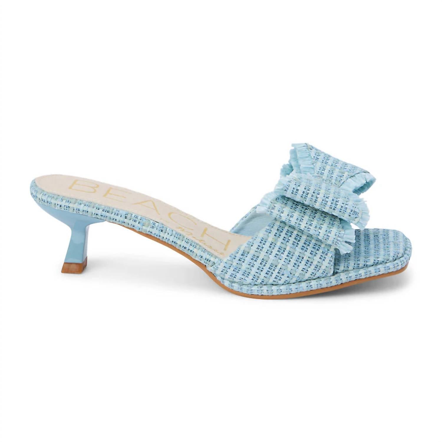 Beach by Matisse Women's Penelope Square Toe Kitten Heel Pumps in powder blue - women's sandal