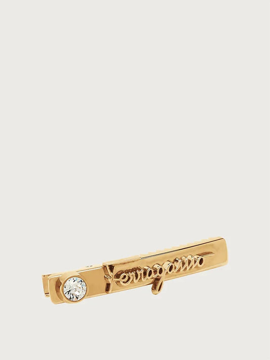 Salvatore Ferragamo - Women's Fantasia Hairclip With Logo And Rhinestone