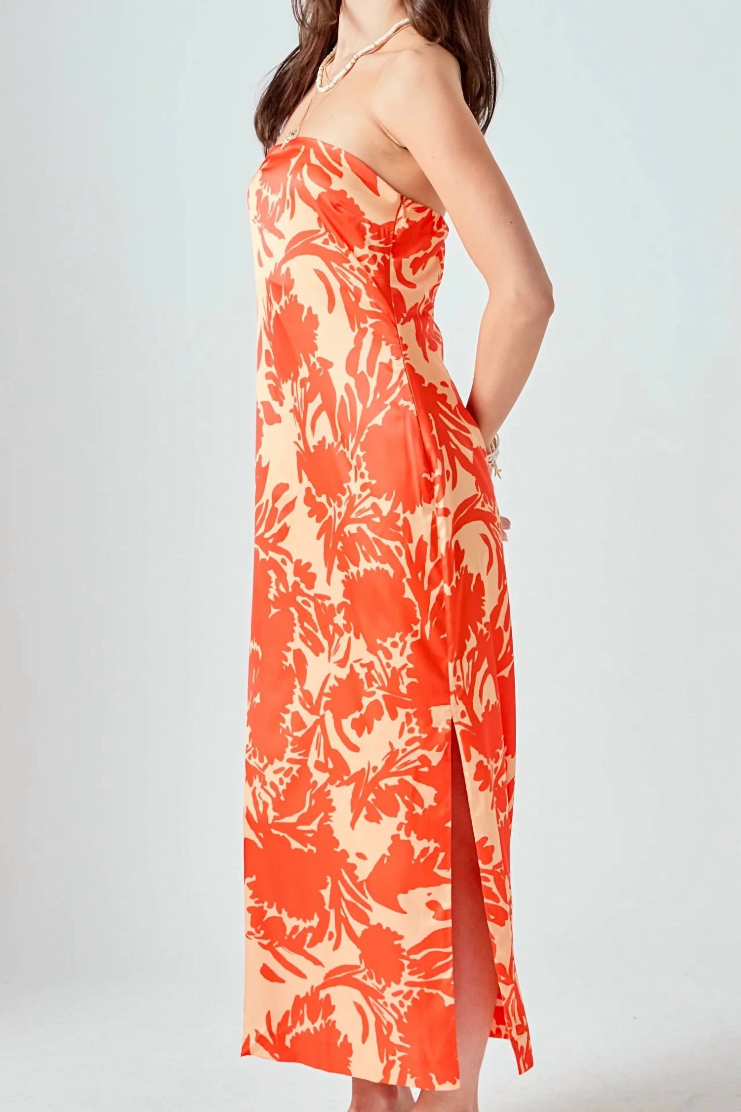 Endless Rose - Olivia Floral Satin Maxi Dress