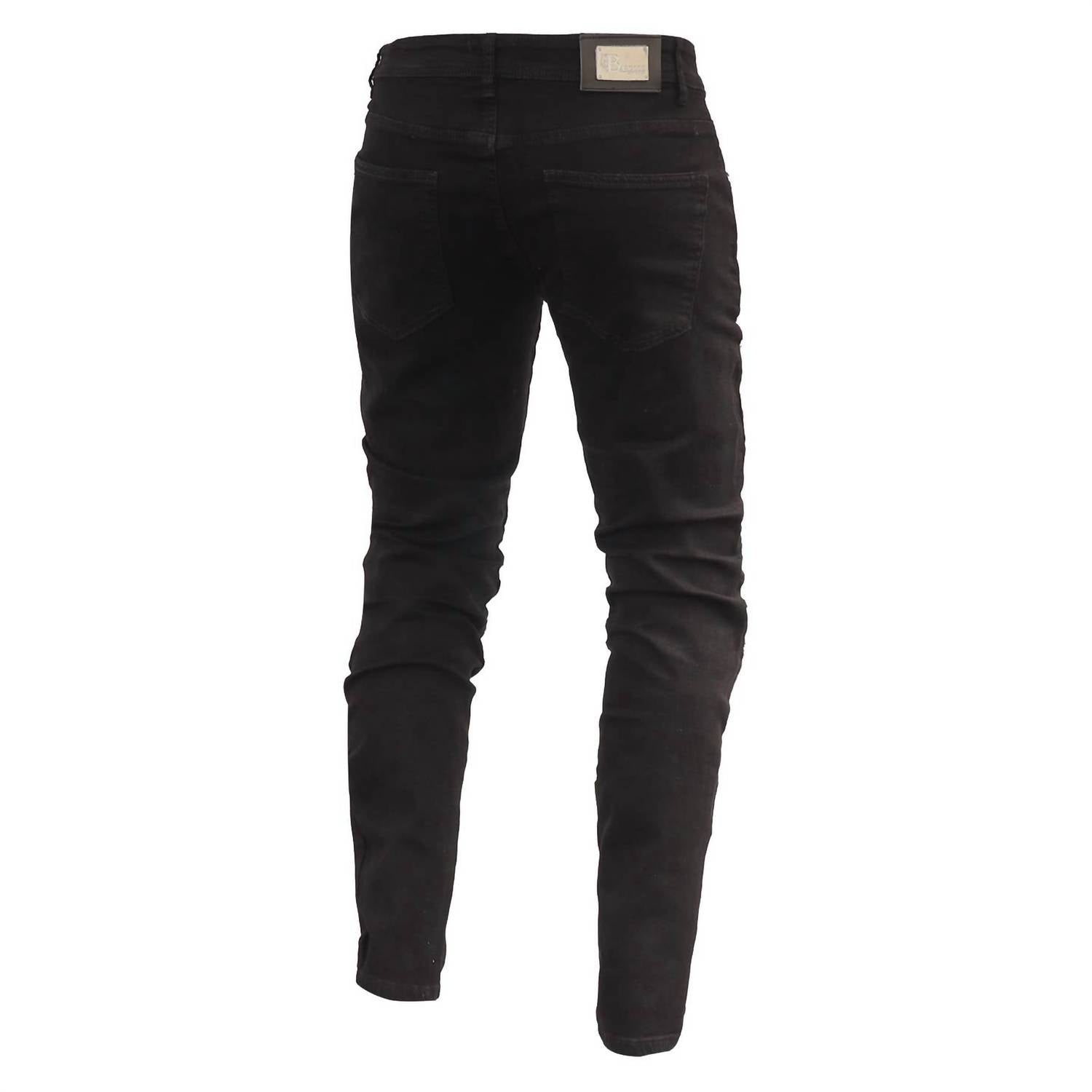 Barocco Men's Denim Rhinestone Pants in black - men's pants - alternate view