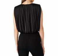 STEVE MADDEN Cherra Crewneck Bubble Hem Top in black - women's shirt - alternate view