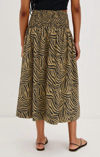 Rails Alessa Flowy Midi Skirt in beige - women's skirt - alternate view