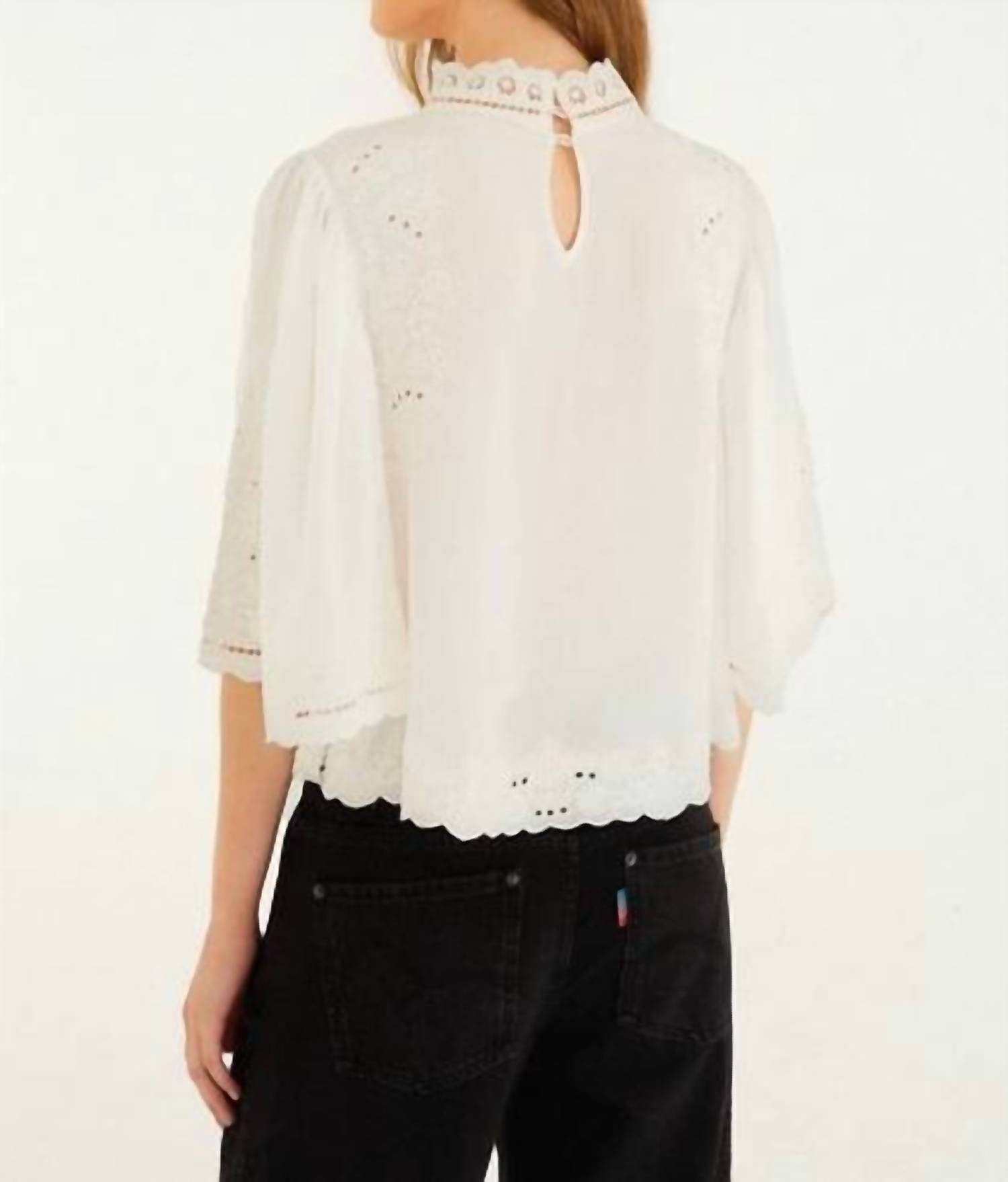 Farm Rio - Palm Tree Embroidered Blouse