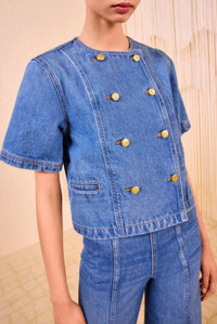 Ulla Johnson - Serge Short Sleeve Denim Jacket