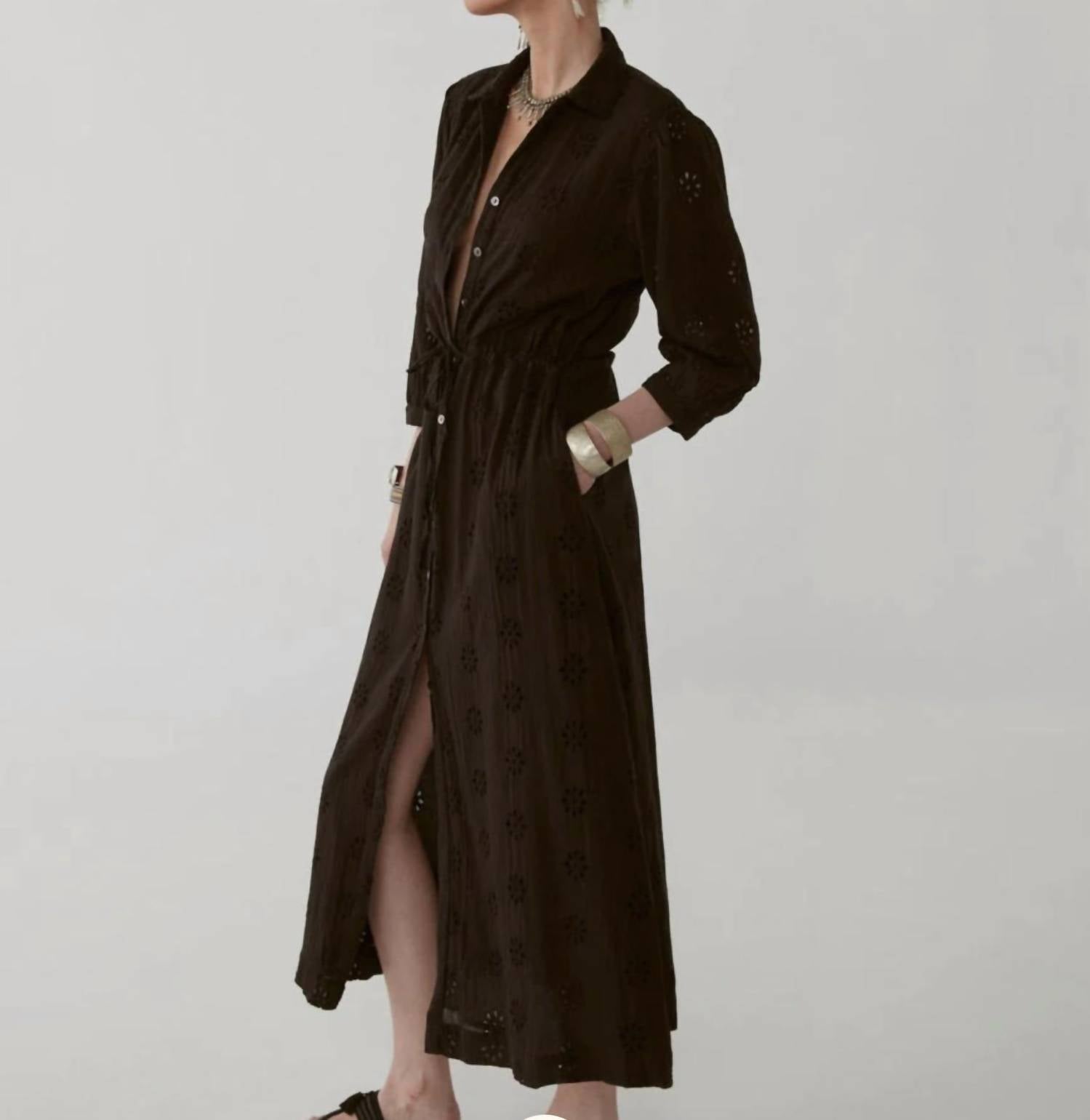 Maison Hotel Elsa Dress in black - women's dress - detail view