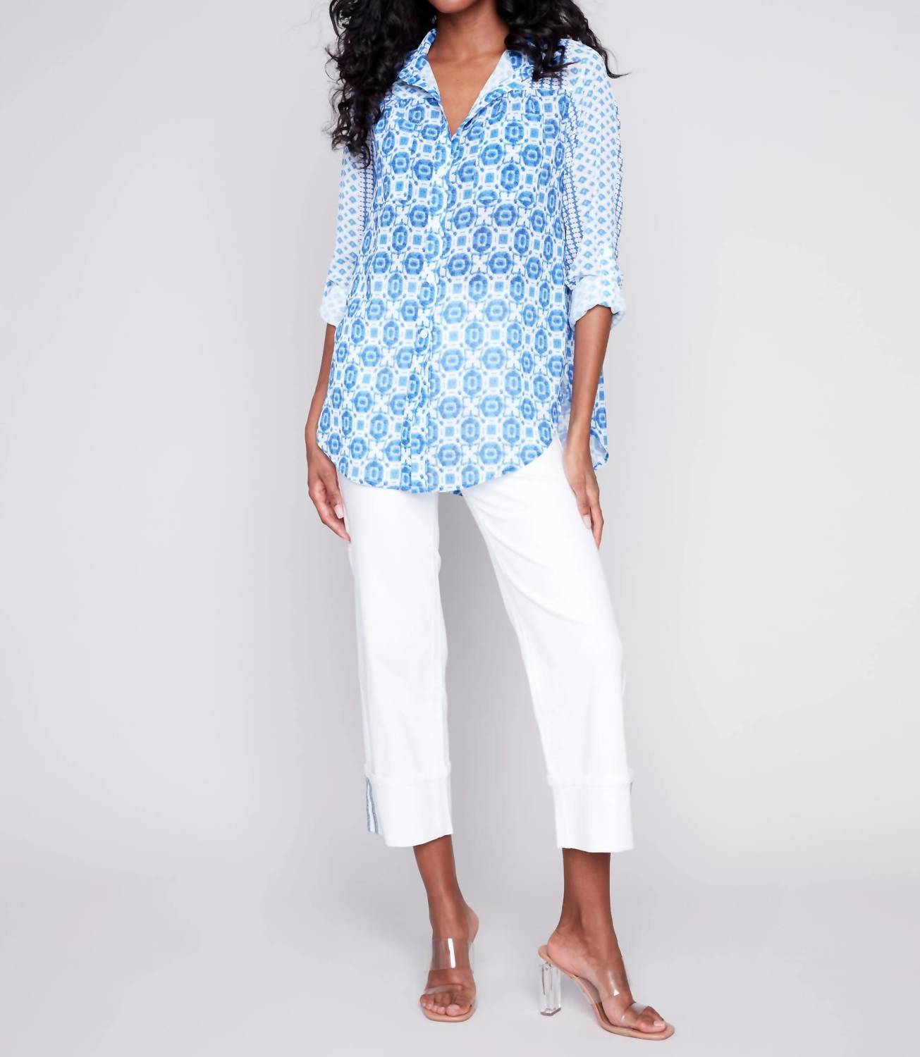 Charlie B - Crinkle Georgette Blouse