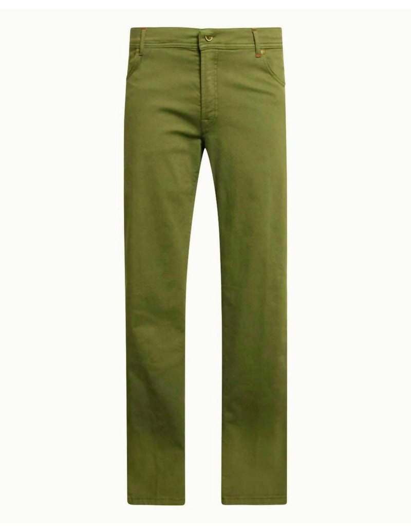 Marco Pescarolo Men's Bull Denim Jeans in pistachio - men's jeans