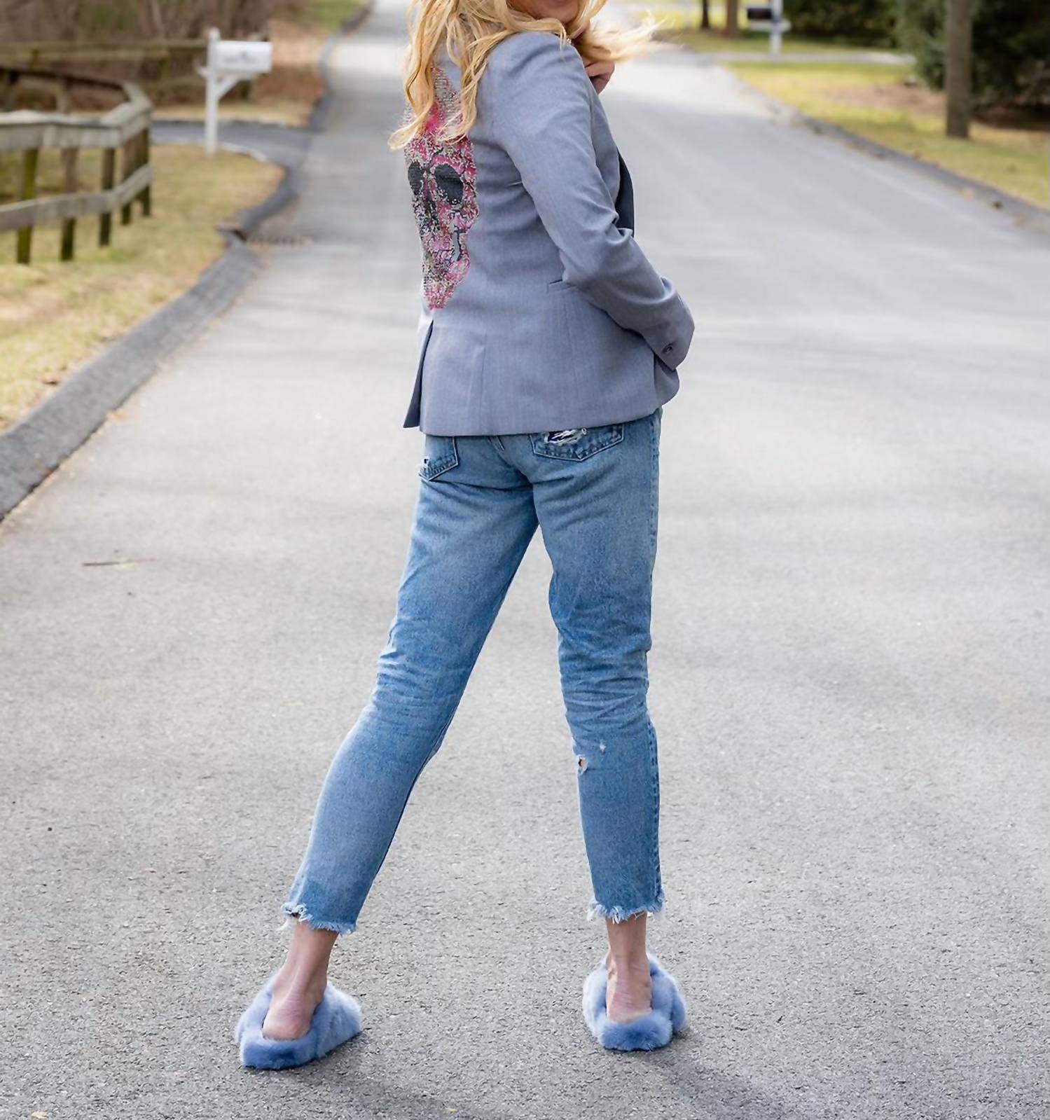 Hipchik - Skull Pinstripe Blazer