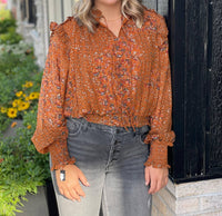Elan - Paisley Print Blouse