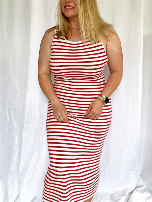 Le Lis - Boardwalk Stripes Midi Dress