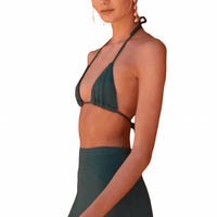 Savannah Morrow - Label Knit Triangle Bikini Top
