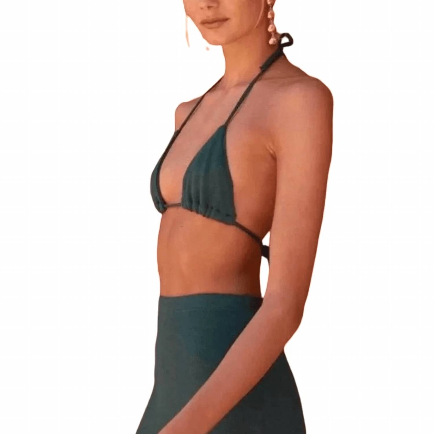Savannah Morrow - Label Knit Triangle Bikini Top