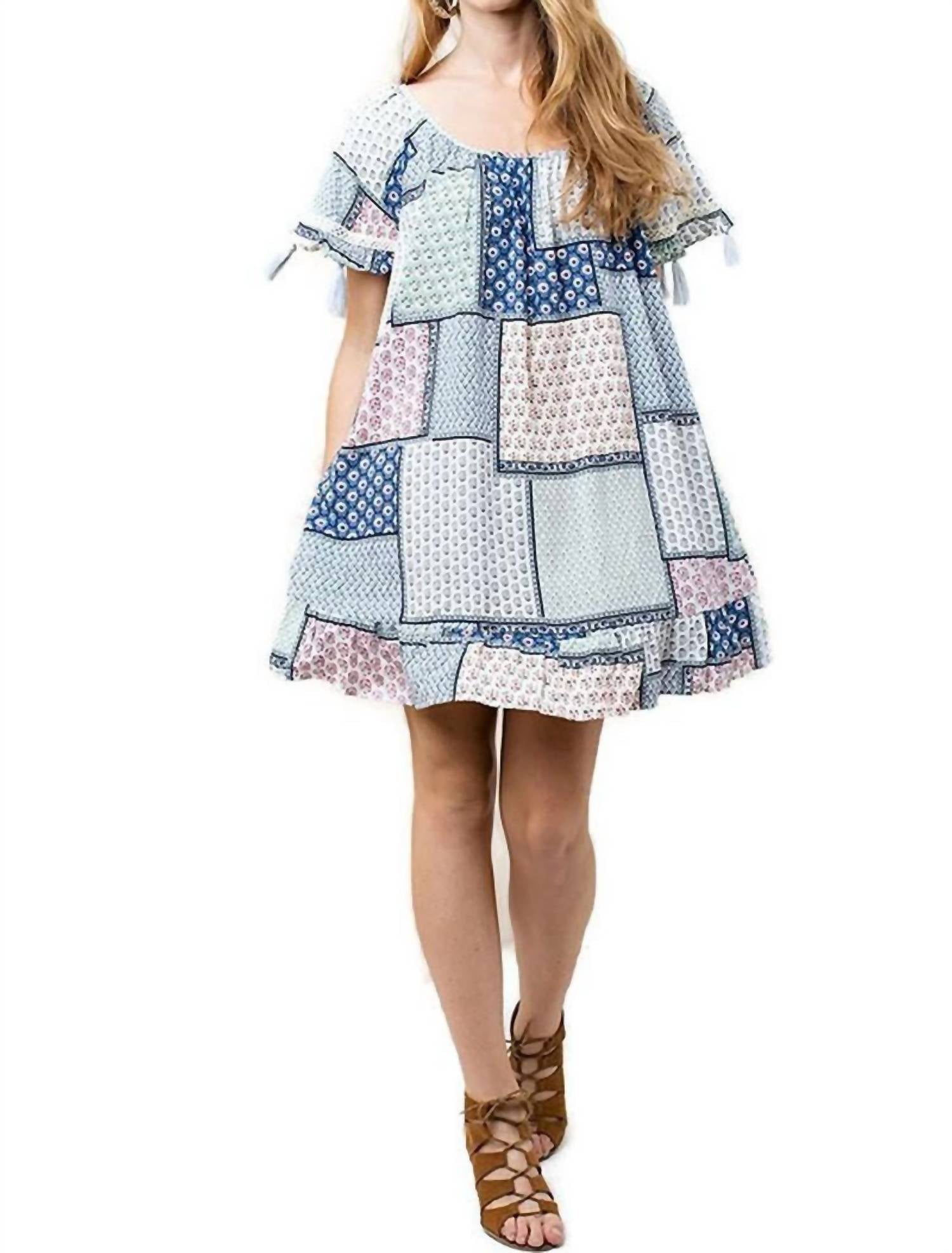 Kori - Folklore Tassel Mini Swing Dress