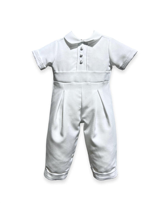 L'Pety Canar - Boy's Short Sleeve Unlined Romper With Long Cuffed Pants