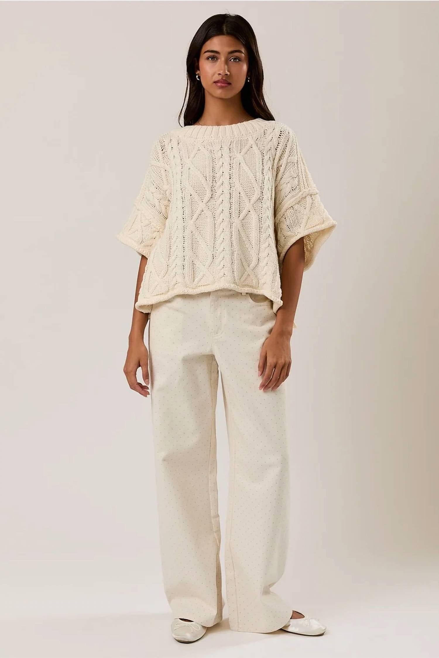 Le Lis - Jamie Polka-dot Straight Leg Jean