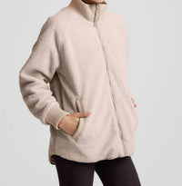 BEYOND YOGA Two-way Quilted Jacket in oat latte - women's jacket - alternate view