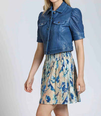 11 Uptown - Short Sleeve Leather Jacket