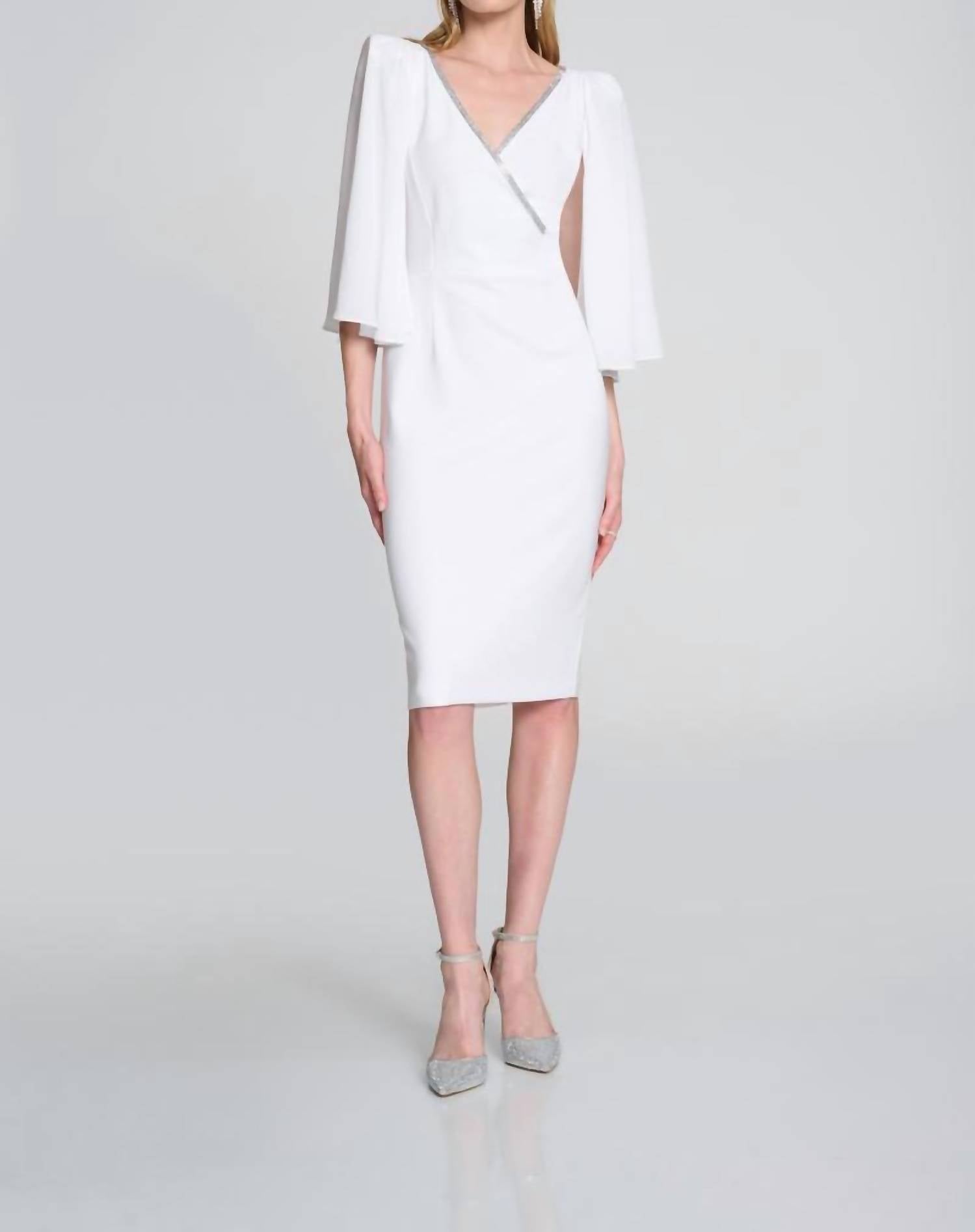 Joseph Ribkoff - Knee-length Shift Dress With V-neck