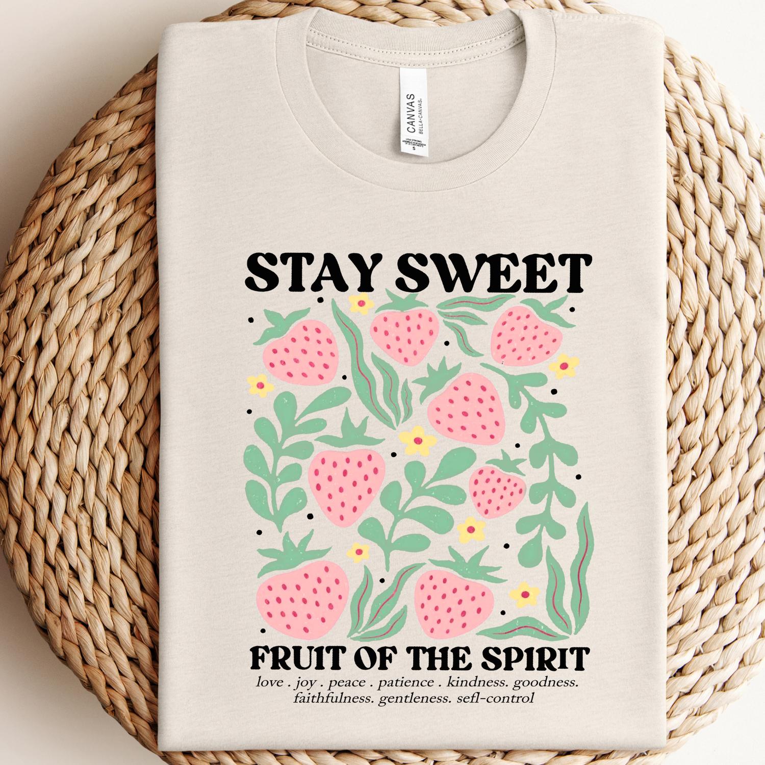 Bella + Canvas - Women's Faithful Strawberry Graphic Tee