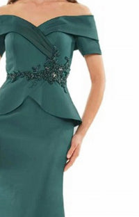Colors Dress - Beaded Waist Peplum Gown