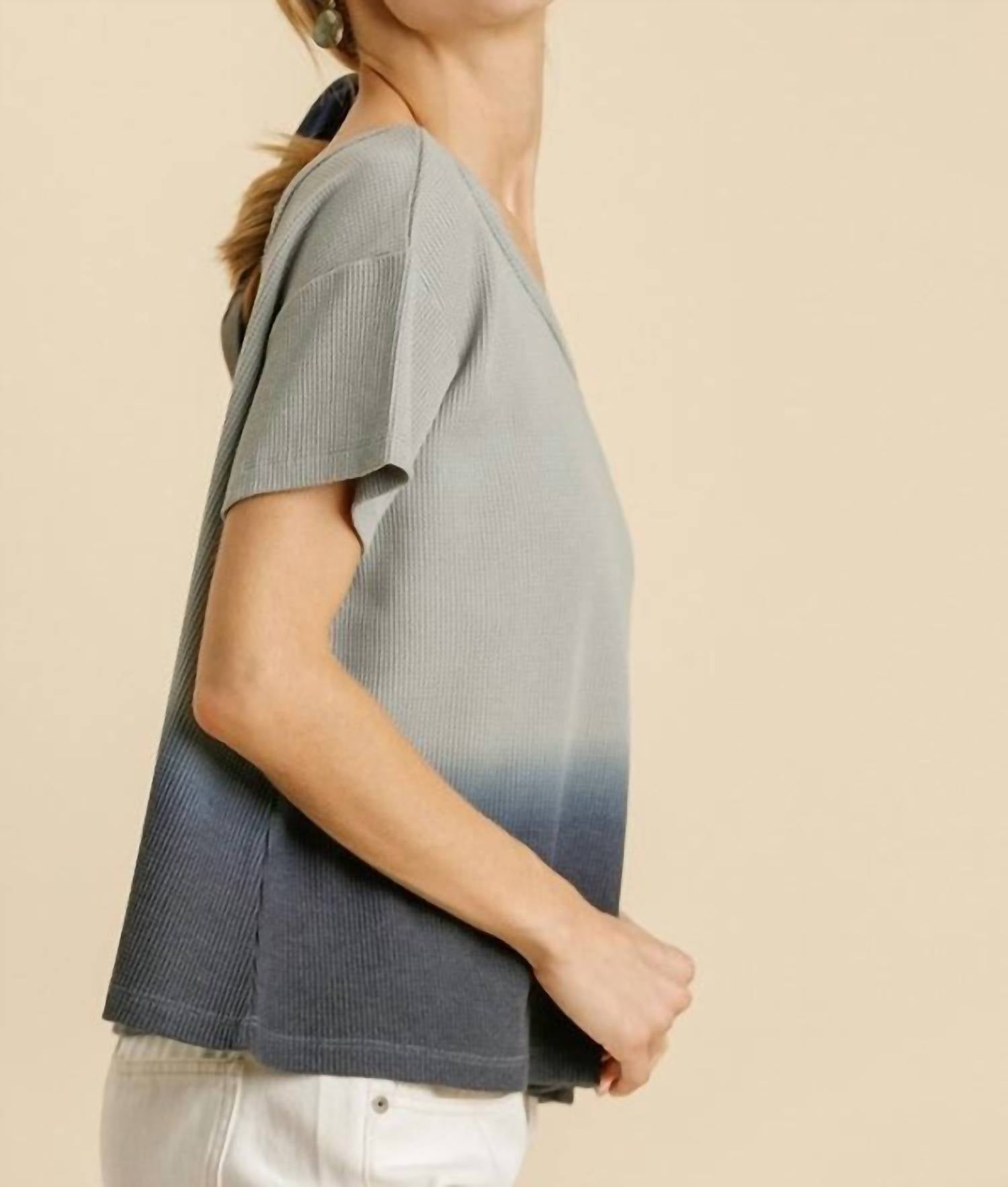 Umgee - One Shoulder Ombre Top