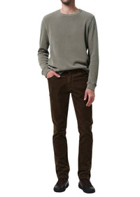 Citizens of Humanity Gage Slim Straight Corduroy Pants in olive - men's pants