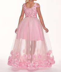 Rachel Allan - 3d Glitter Tulle Dress