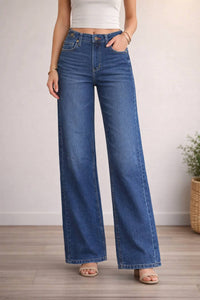 Judy Blue - High Waist Retro Wide Leg Jeans - Petite