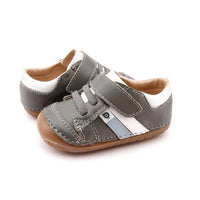 OLDSOLES Boy's Shield Pave Shoes in grey snow dusty blue - kids' shoe - alternate view
