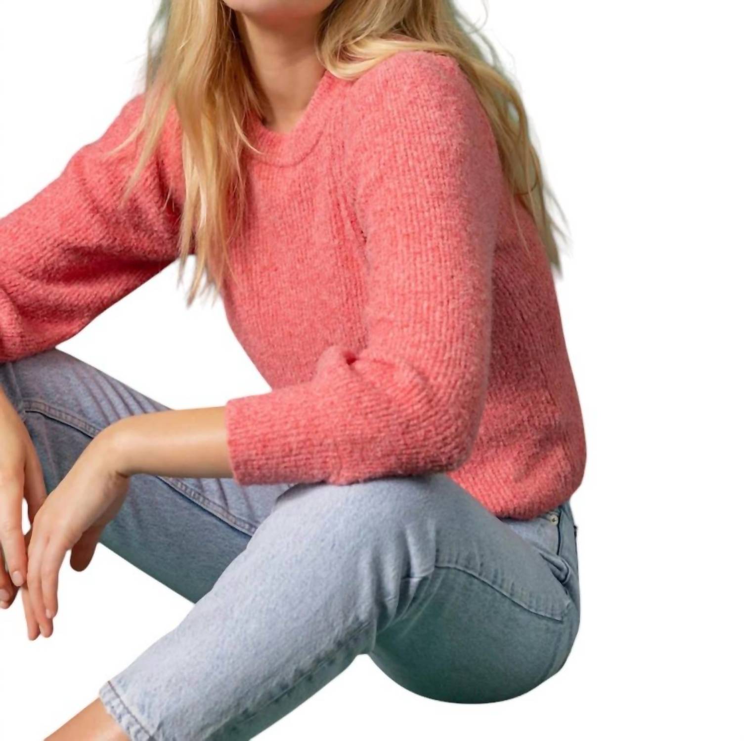 Lilla P - 3/4 Puff Sleeve Sweater