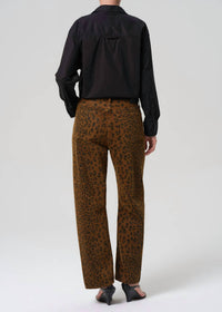 Citizens of Humanity Miro Long Relaxed Jeans in sepia cheetah 1 - women's jeans - detail view