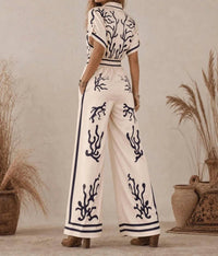 Little Secret Of Mine - Coral Reef Wide Leg Jumpsuit