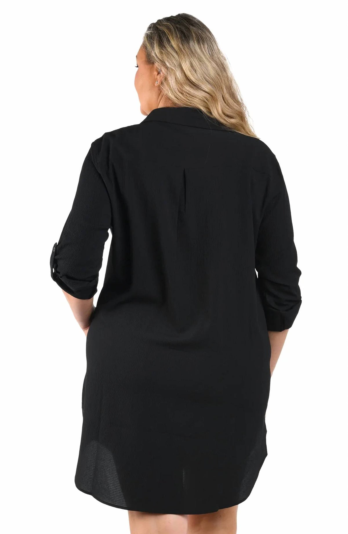 Maxine Of Hollywood - Woven Covers Button Down Tunic - Plus