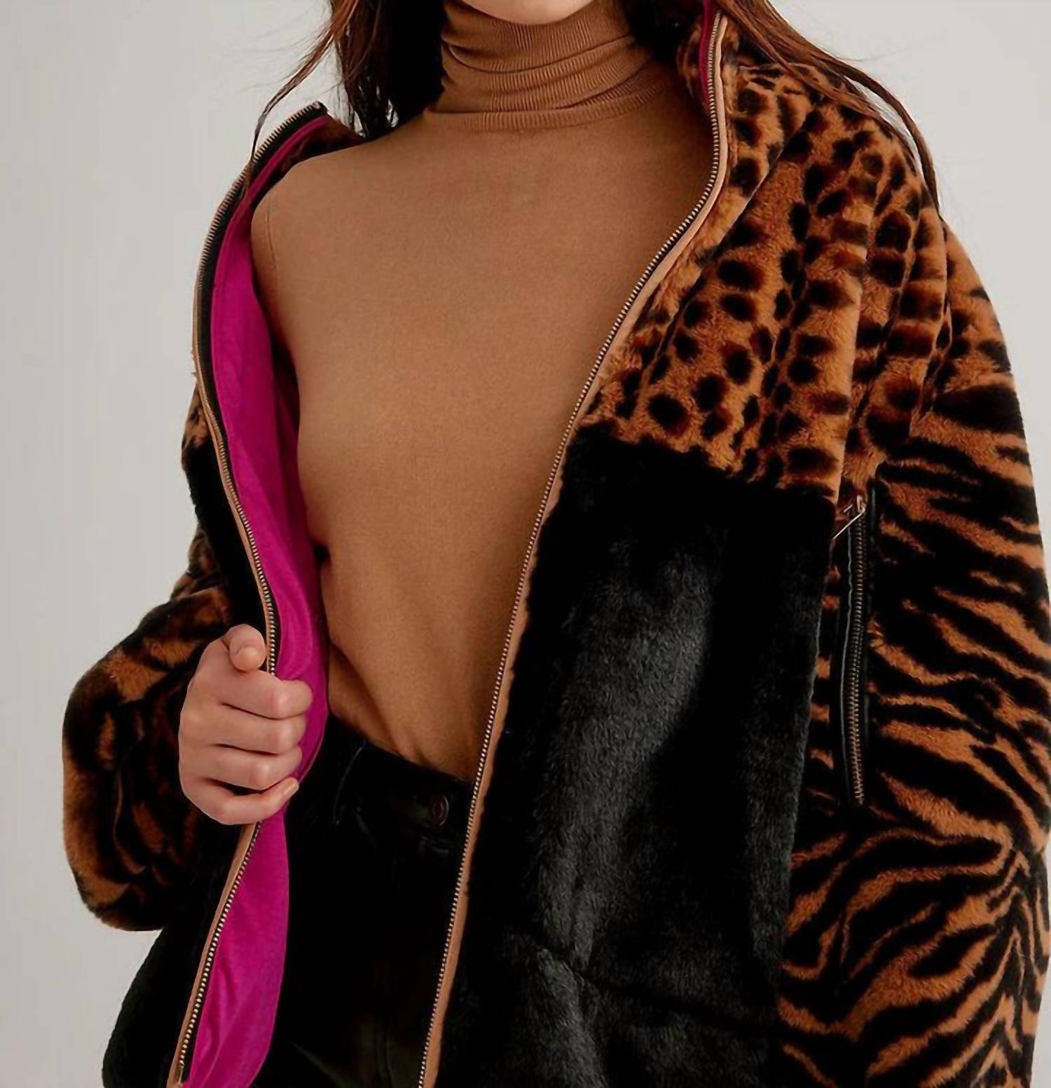 NIKKI JONES Multi Animal Jacket in mixed media - women's jacket - view 4
