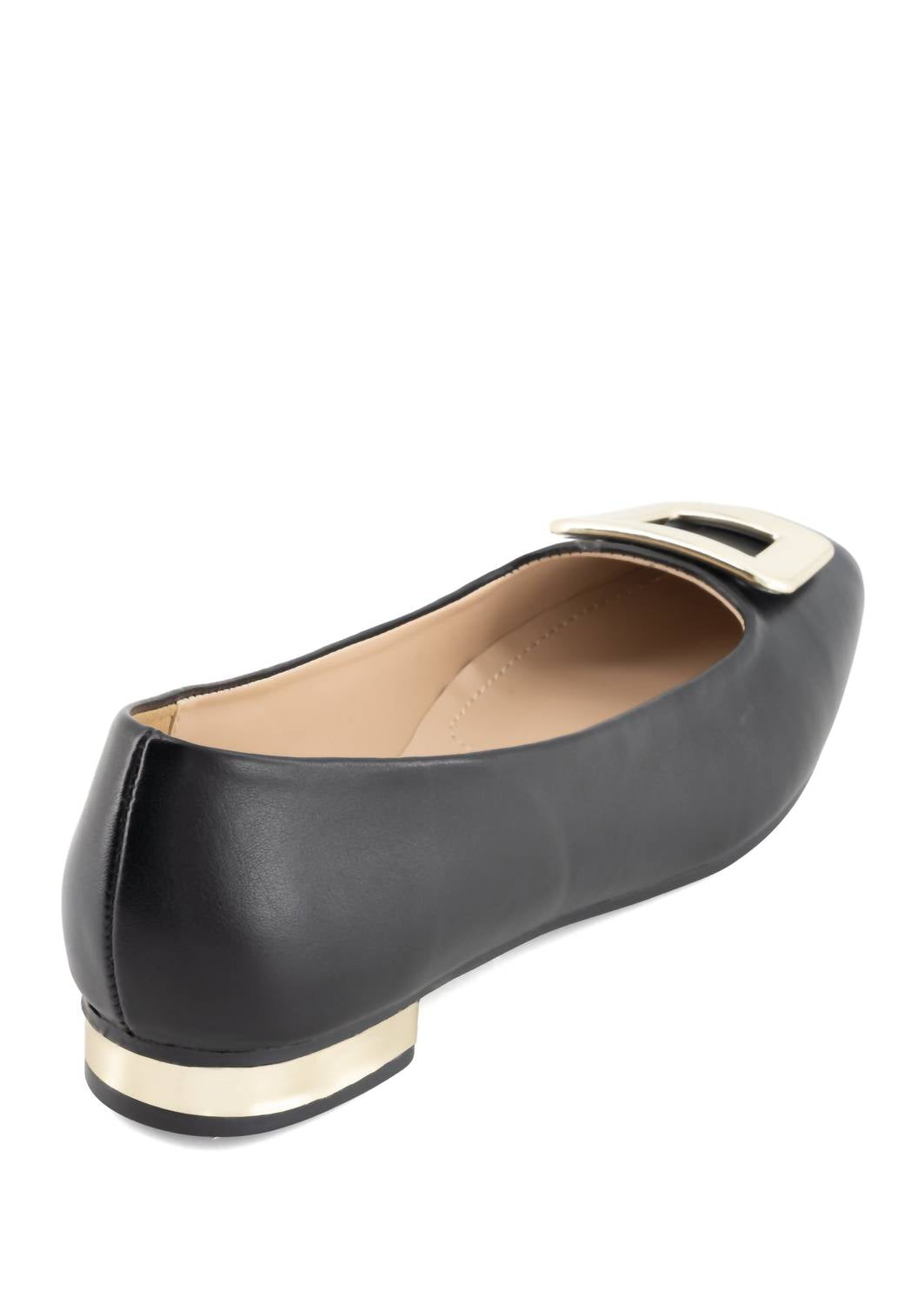 Andrea Women's Low Block Heel in black - women's flats - detail view