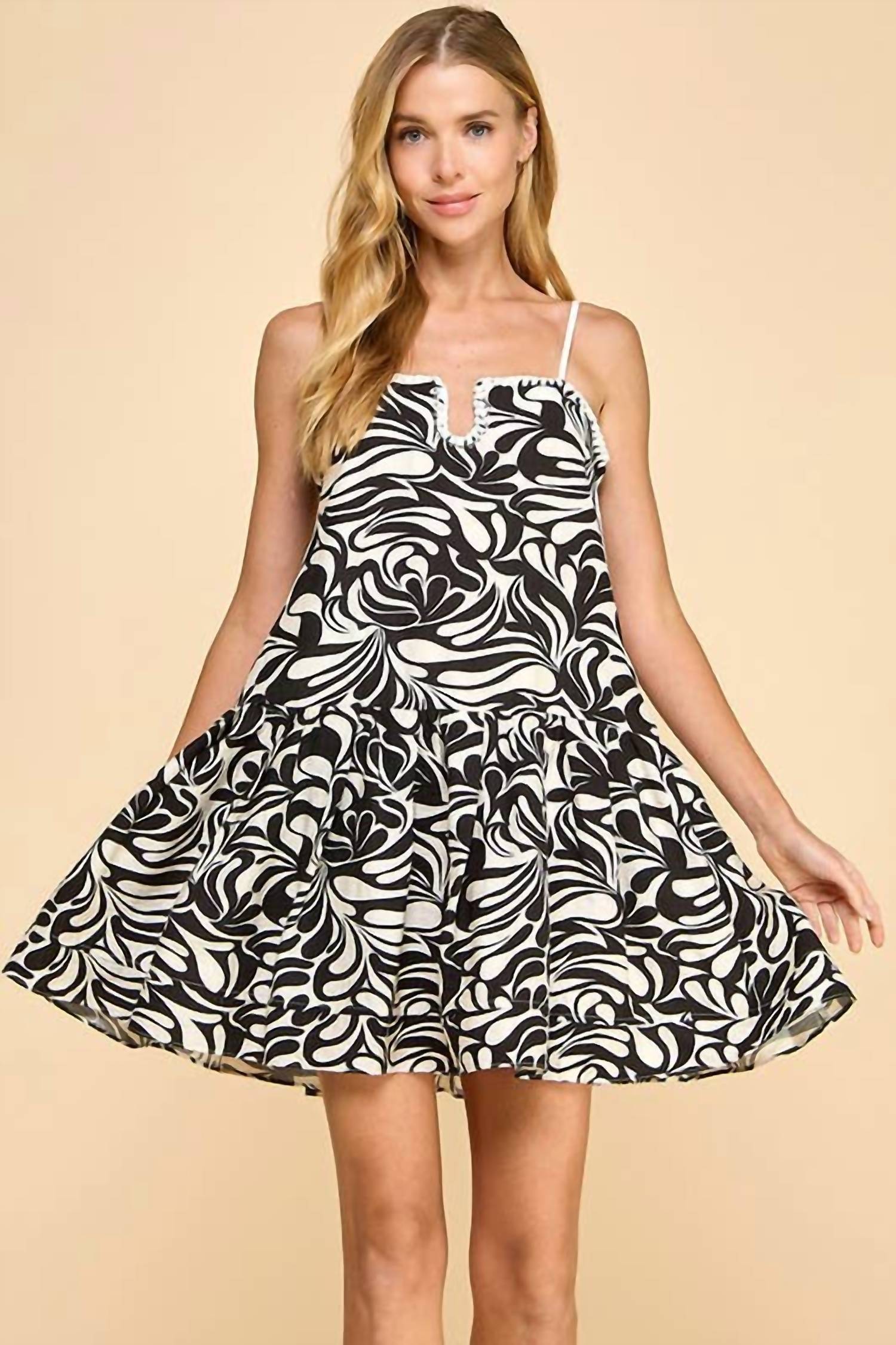 Tcec - Abstract Swirl Mini Dress