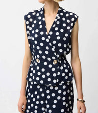 Joseph Ribkoff - Dot Wrap Blouse