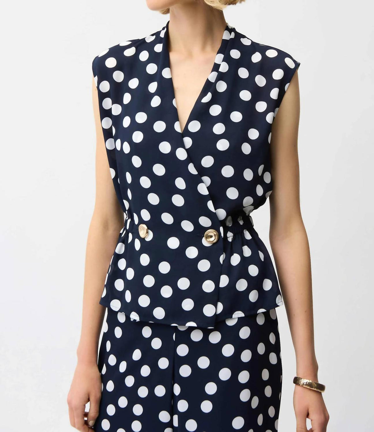 Joseph Ribkoff - Dot Wrap Blouse
