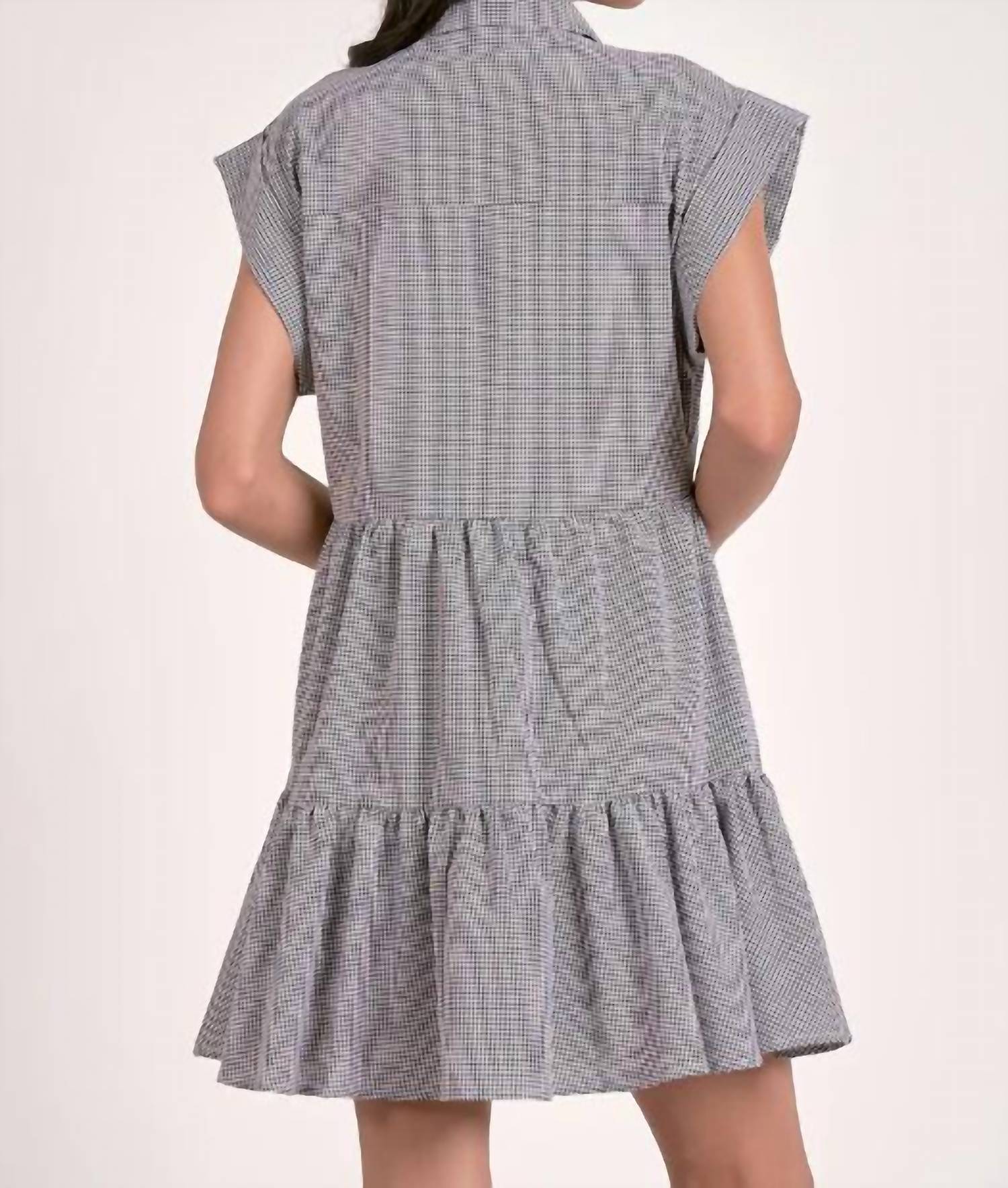 Elan - Cap Sleeve Button Down Dress