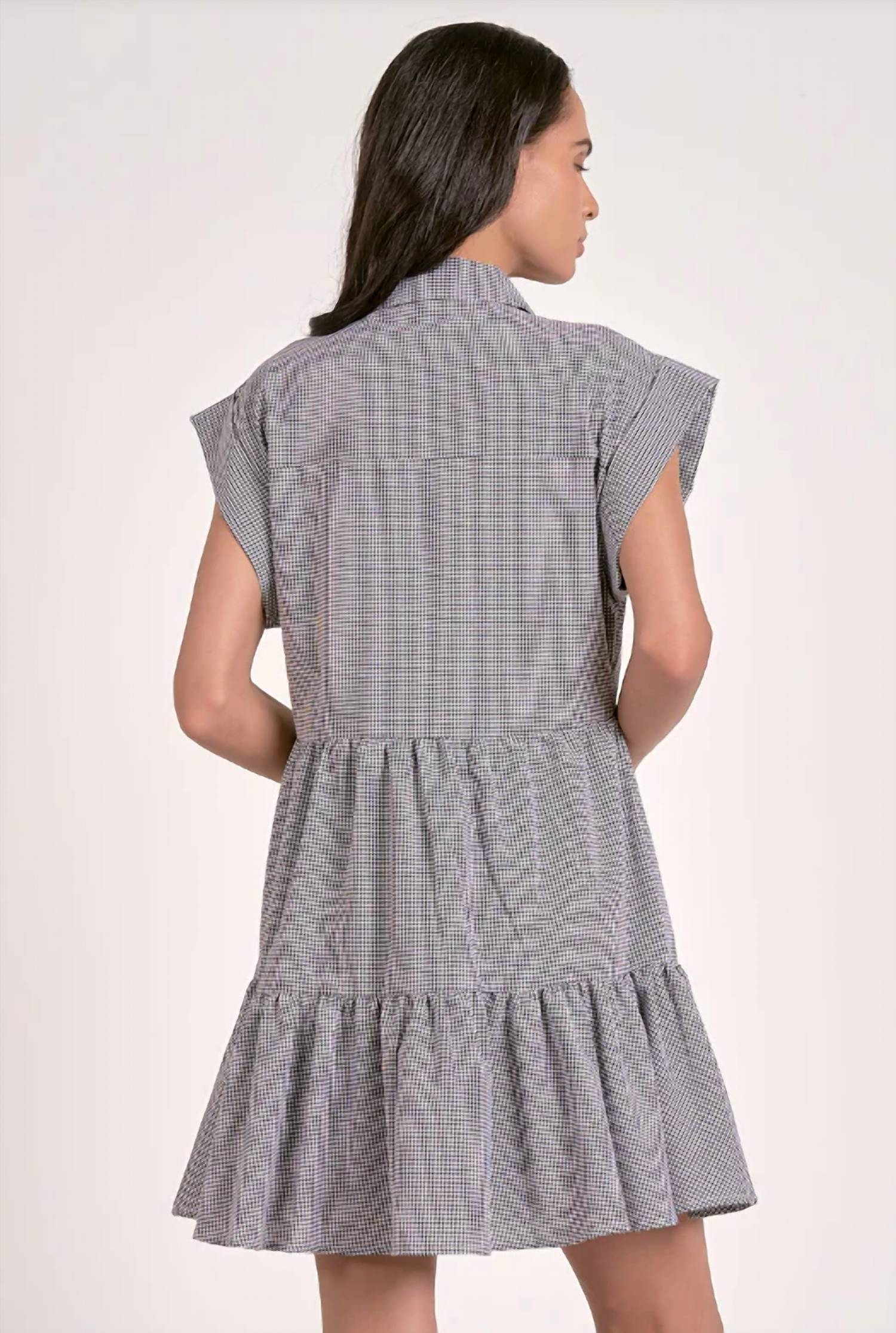 Elan - Cap Sleeve Button Down Dress