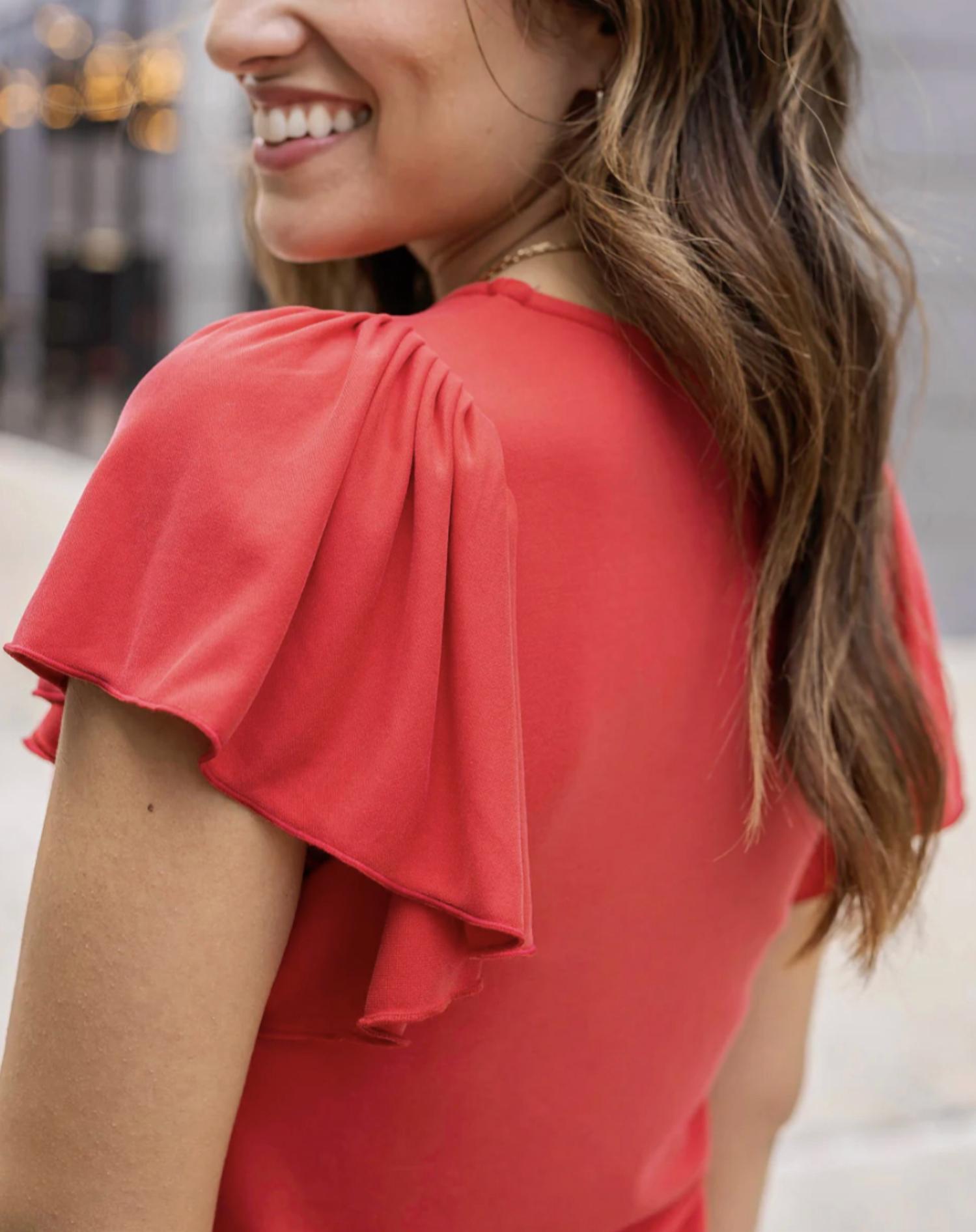 Grace & Lace - Flutter Sleeve Top