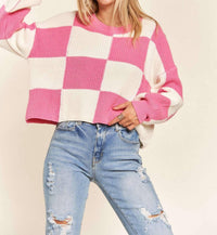 Madelyn - Christie Checker Sweater - Plus