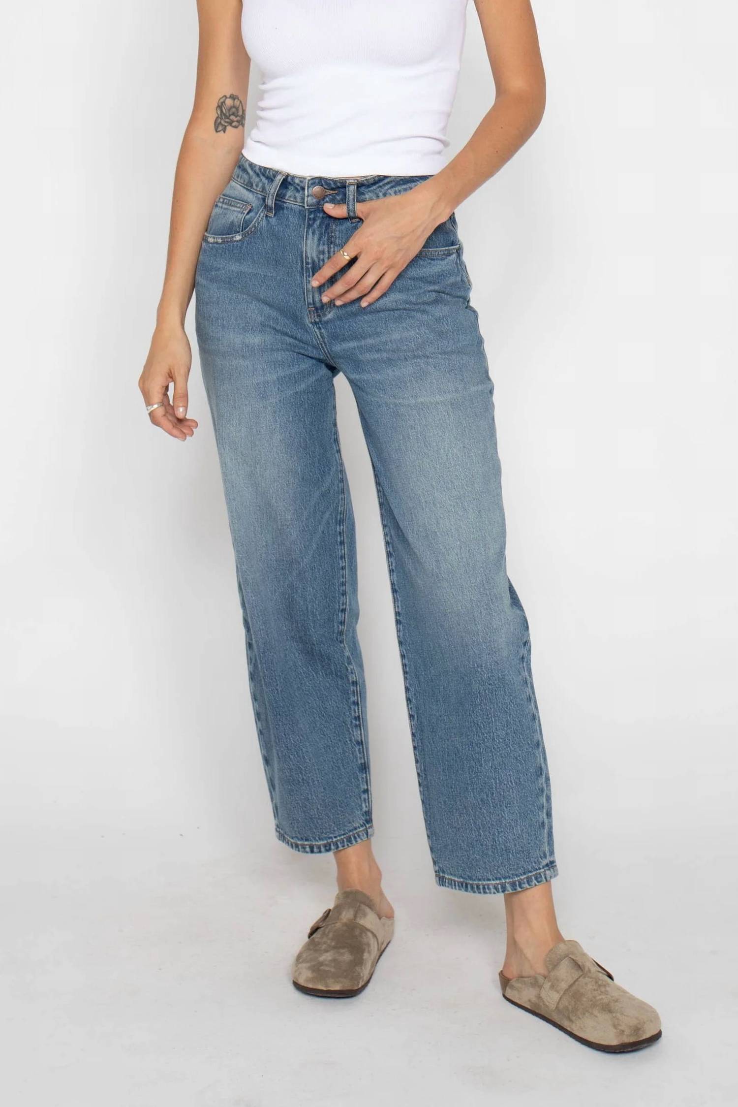 Oliver Logan - Harlow High Rise Barrel Jean