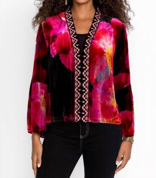 Johnny Was - RUFFLE SLEEVE VELVET BOLERO