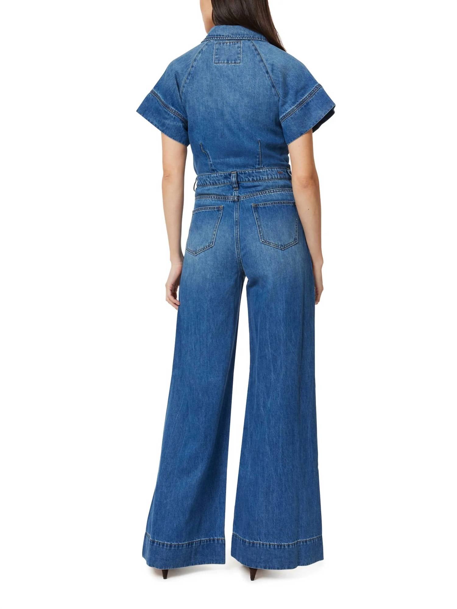 Habitual - Flare Leg Denim Jumpsuit