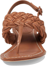 BERNARDO Women's Johanna Thong Sandle Sandal in luggage antique calf - women's sandal - detail view
